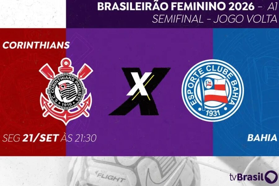 Futebol feminino: TV Brasil exibe Corinthians e Bahia pela semifinal