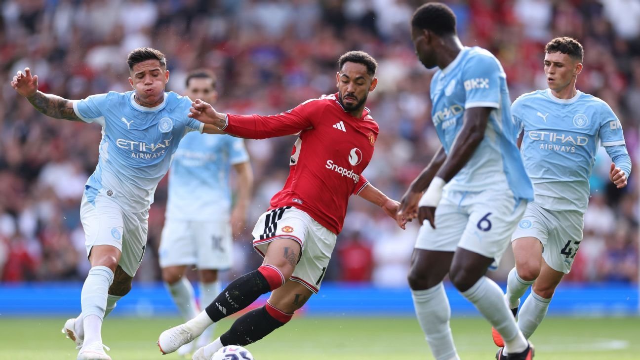 Jornal inglês dá nota 5 para Matheus Cunha e chama dérbi de Manchester de ‘pesadelo’ para o United