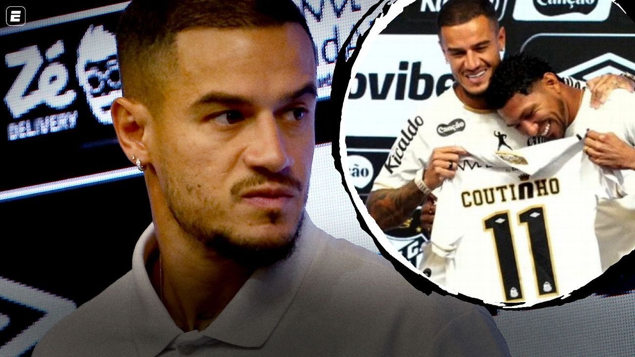 Coutinho ganha 11 de Rony após ‘pedido de coração’ e revela ‘papel muito importante’ de Neymar em ida ao Santos