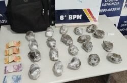 Dois faccionados são presos em flagrante pela Polícia Militar por tráfico de drogas
