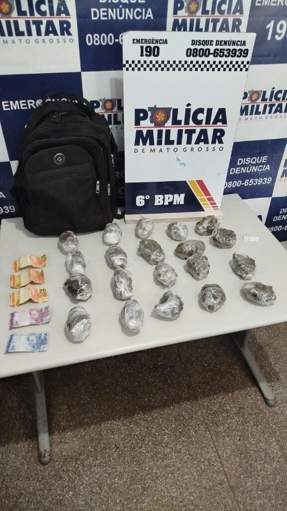 Polícia militar prende dupla de faccionados com maconha em Cáceres