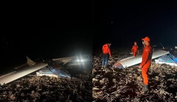 Queda de avião em Mato Grosso deixa dois feridos e bombeiro de folga atua no socorro