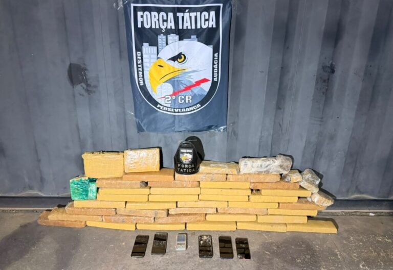 Força Tática encontra mais de quarenta tabletes de maconha enterrados em quintal em Cuiabá