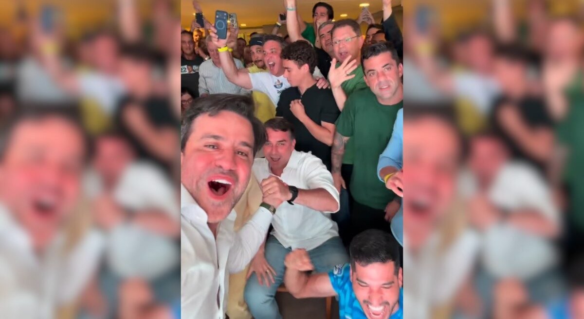 Pablo Marçal flagra Flávio Bolsonaro celebrando virada temporária sobre Lula