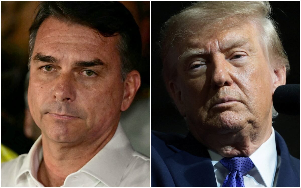 Flávio Bolsonaro e Donald Trump: relação ideológica e encontro único