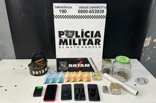 Rotam prende suspeito de tráfico e apreende drogas em residência em Várzea Grande